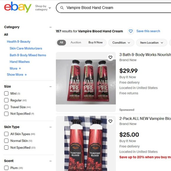 Five (5) BATH & BODY WORKS 🩸 Vampire Blood Hand Cream! Stock up now! - Picture 6 of 6